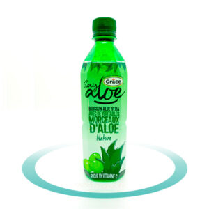 Boisson aloe vera, avec morceaux - Grâce - 500ml