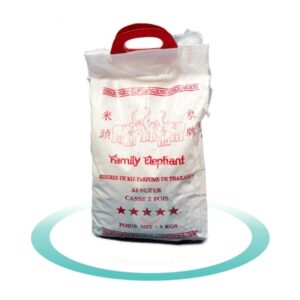 Brisure De Riz (2x) Parfumé du Cambodge - Family Elephant, 5kg - 18kg